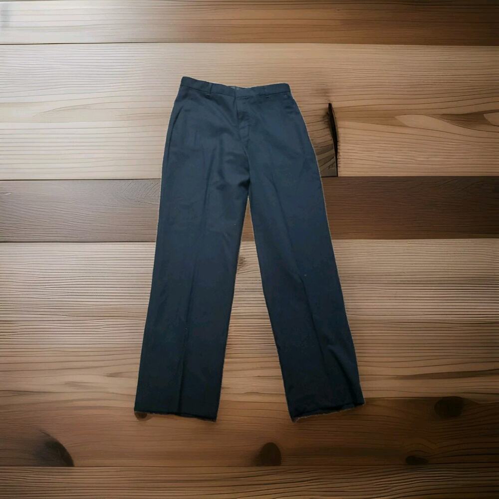 CALVIN KLEIN Boys DRESS Pants NAVY BLUE 18 REG Flat Front Mod Fit Tailored Leg